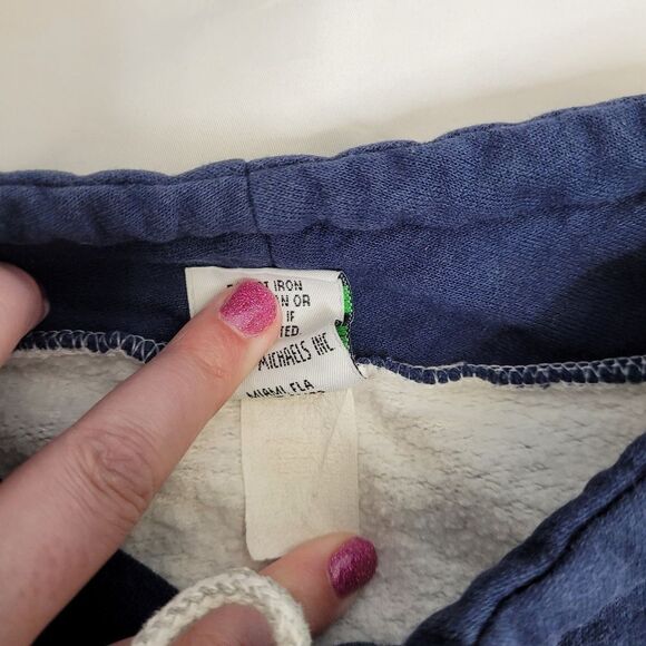 VINTAGE 90s St Maarten gray micro striped quarter button‎ sweatshirt top M - Picture 6 of 11